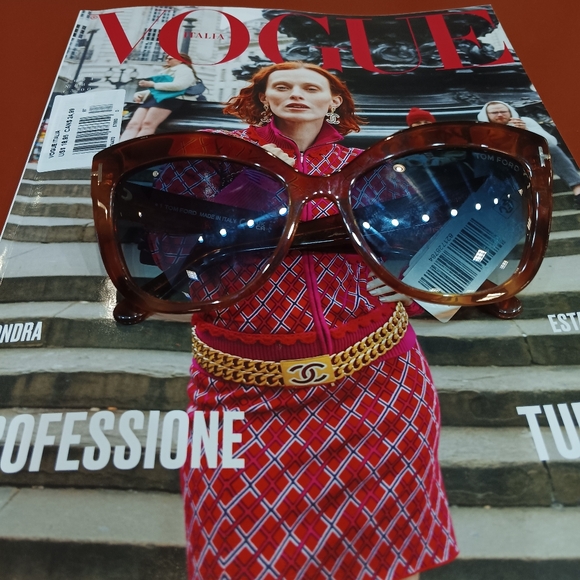 Tom Ford Woman's Sunglass Honey Faux Tortoise NWT - Picture 3 of 6